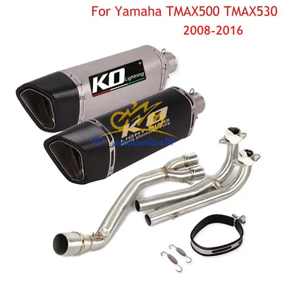 For Yamaha TMAX500 TMAX530 Exhaust Header Connect Pipe Slip 470mm Muffler Tips • $268.36