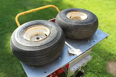 Riding Lawnmower Tires/Wheels 15x6x6 Pair VINTAGE 2.5  Tube Length .75  ID • $25