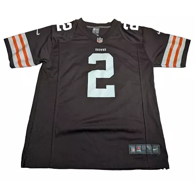 Youth Kids Nike NFL Cleveland Browns Johnny Manziel #2 Jersey Size Large 14-16 • $34.99