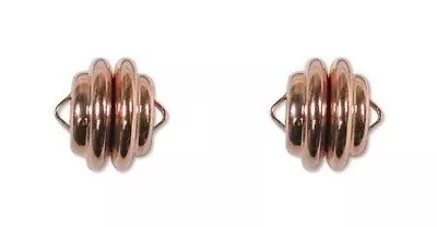 $22.57 • Buy 5 COPPER MAGNETIC CLASPS Mag-Lok ~ Super Strong 10mm X 10mm With Loop