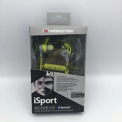 Monster ISport Achieve Green In-Ear Wireless Sport Headphones Brand New • $24.99