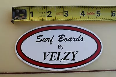 VELZY Surfboards Longboard Jacobs Pure Beach Classics Vintage Surfing STICKER • $25