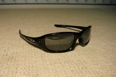 Oakley Fives Squared Black W/ Silver Text Iridium Lenses Sunglasses 12-993 NICE • $69