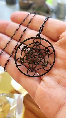 Metatron Cube Necklace Sacred Geometry Jewelry For Men And Women. Symbol Of The  • $44.44