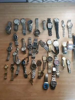 Large Lot Of Wrist Watches Men And Womens For Parts Or Repair • $50