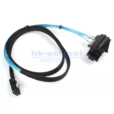 Mini SAS 36P SFF-8087 To 4 SFF-8482 Connectors With SATA Power Cable 3FT 1M • $8.87