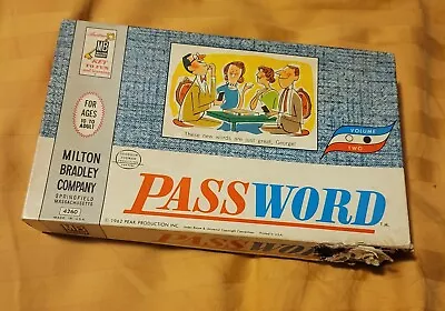 Vintage 1962 Password Game Milton Bradley Company #4260 Made In USA • $5.64