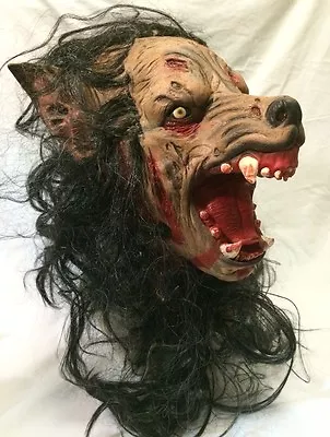 Zombie Werewolf Mask Latex Halloween Fancy Dress Costume Wolf Snarling Dog • $46.56