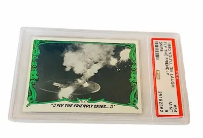 Monster Die Laughing 1980 Topps Universal Horror Card PSA 9 UFO Fly Friendly Sky • $260