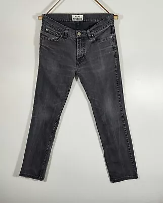 Acne Studios Ace Cash Slim Jean Washed Black Faded Men’s Size 30 30X26.5 • $39.99