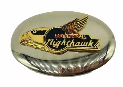 Vintage 1970s Honda Nighthawk Motorcycle Belt Buckle Silver Metal Overall Moto • $19.88