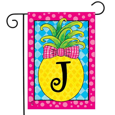 Pineapple Monogram Letter J Garden Flag Briarwood Lane 12.5  X 18  • $6.99