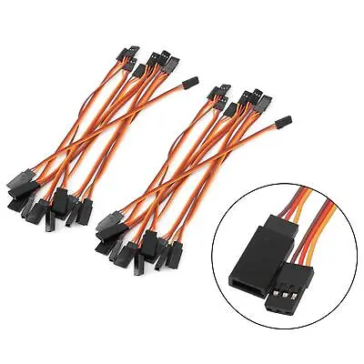 £4.97 • Buy 20pcs 100mm JR Male To Female Futaba Plug RC Servo Extend Lead Wire Cable 10cm