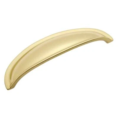 $9.92 • Buy Keeler Power & Beauty K7 Polished Brass 3 Cc Solid Brass Cabinet Cup Pull