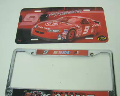 License Plate Frame Metal Chrome Wincraft NASCAR Kasey Kahne 9 Car & Metal Plate • $12.25