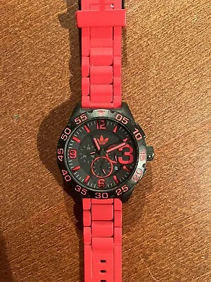 Adidas Men’s Sports Watch Red And Black Like New • $73.15