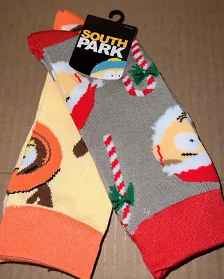 SOUTH PARK CHRISTMAS MenS 2 PACK CREW SOCKS NEW • $7.25