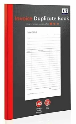 Invoice Book Full Size 80 Numbered Pages A5 Business Home Office Invoice Book • £3.89