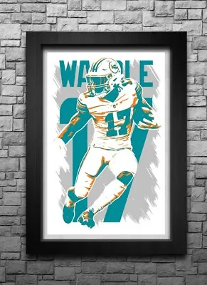 JAYLEN WADDLE Art Print/poster MIAMI DOLPHINS FREE S&H! JERSEY • $11.99