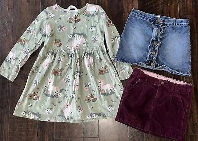 Girls Size 5-6 Spring Lot Unicorn Dress Skirts H&M Clothes Bundle • $12