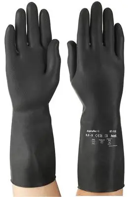 Ansell Marigold Extra Heavy Duty Black Latex Rubber Thick Household Gloves • $8.06