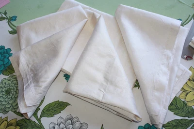 £5.95 • Buy Slubbed Silk Place-settings/napkins 20x20  51cm Sq Cream. Personalise? X4