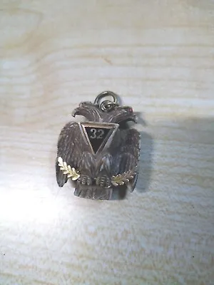 Antique Scottish Rite Masonic 32nd Degree Watch Fob! Pin GOLD Masons • $68.08