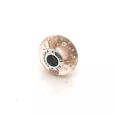$54.95 • Buy Genuine Pandora Sterling Silver Pink Fizzle Murano Glass Charm 791615CZ
