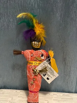 NEW ORLEANS VOODOO DOLL W/ Instruction Tag  Straw Body Heavy Head Little Bag • $9.95
