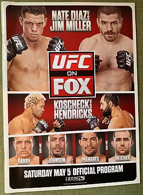 UFC On FOX 3 Program: Nate Diaz Vs. Jim Miller • $20