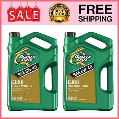 Quaker State Euro Full Synthetic 5W-40 Motor Oil 5-Quart 2 Pack • $42.26