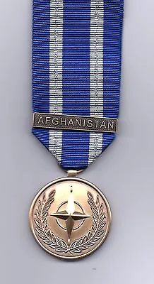 Nato Medal With Clasp: Afghanistan  Superb Full-size  Medal With Ribbon • £18.95