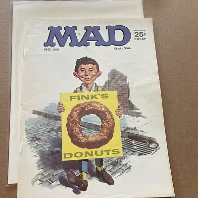 MAD MAGAZINE #90 October 1964 - Fink's Donuts - Very Good Ship Incl • $19.90