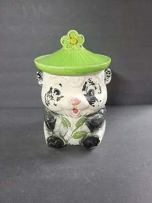 Vintage Panda With Bamboo Cookie Jar • $15