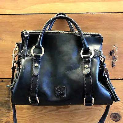 Dooney & Bourke $468 Black Leather Florentine Satchel Purse Bag 0221PG • $135
