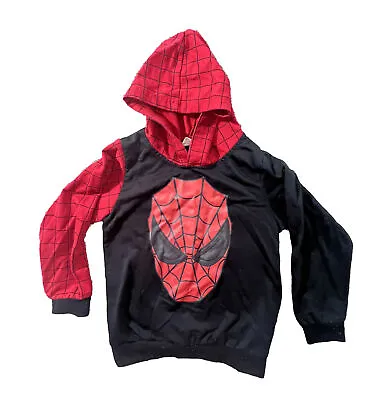 Marvel Spiderman Mask Hoodie Sweater Boys Size Small • $17.42