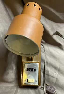 Vintage MOBILITE Headboard Reading Light Adjustable Slip-on Clamp On Bed Lamp • $39.95