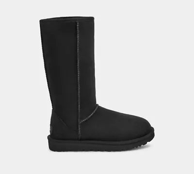 UGG Women's Pull On Sheepskin Warm Classic Tall II Boot 1016224 Size 8 Black New • $135