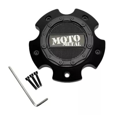 Moto Metal Satin Black Wheel Center Cap W/Screws 1079L145AMO2SB 1079L145SMO-5H • $24