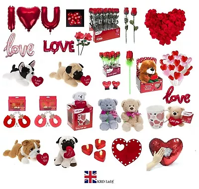 VALENTINES DAY ROMANTIC GIFTS His & Her Love Heart Cute Bears Valentine Gift UK • £3.07