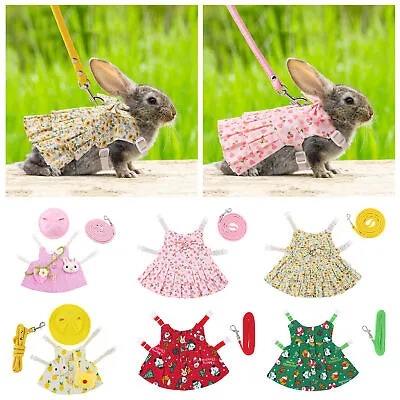 £8.89 • Buy Rabbit Vest Harness Leash Set Bunny Clothes Small Hedgehog Ferret Pet Supplies