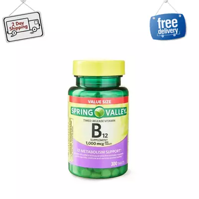 Spring Valley Vitamin B12 1000 Mcg Timed Release Tablets 300 Count ( 1 PACK ) • $11.99