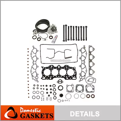 Head Gasket Set MLS Timing Belt Kit Water Pump Fit 96-01 Acura Integra B18B1 • $87.28