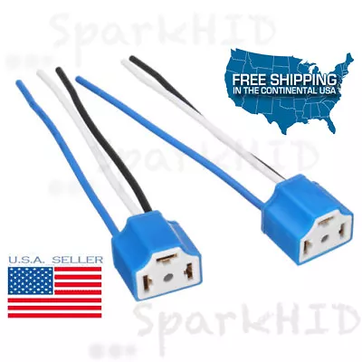 $9.90 • Buy H4 9003 CERAMIC WIRE HARNESS KIT For Auto HEADLIGHT SOCKETS PLUG R1 CBR HB2 HID
