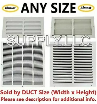 Air Return Vent Cover Grille 6 8 10 12 14 16 20 24 30 Duct Steel White • $16.99