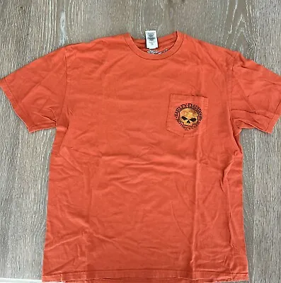 Men's Orange New Orleans VooDoo Harley Davidson Shirt Size XL • $22