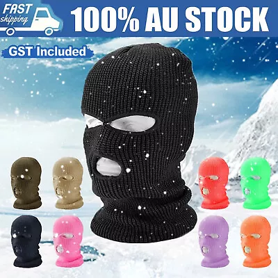 New 3 Hole Full Face Ski Mask Winter Cap Balaclava Hood Beanie Warm Tactical Hat • $6.99