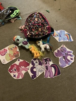 £6.99 • Buy My Little Pony Rucksack Backpack Plushy Cuddly Toy Rainbow Dash Glow Light Music