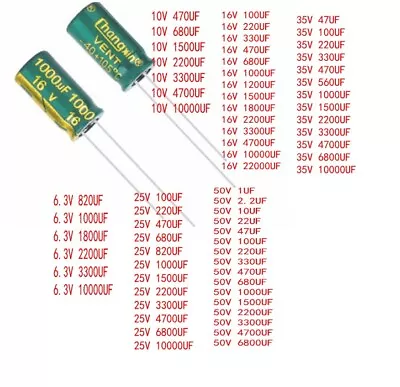 6.3V-450V 1UF-22000UF High Frequency In-line Electrolytic Capacitor • £4.31