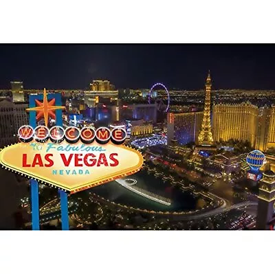 Welcome Las Vegas Night Backdrop 10x7ft Photography Backdrop Sin City Sign Pa... • $49.71